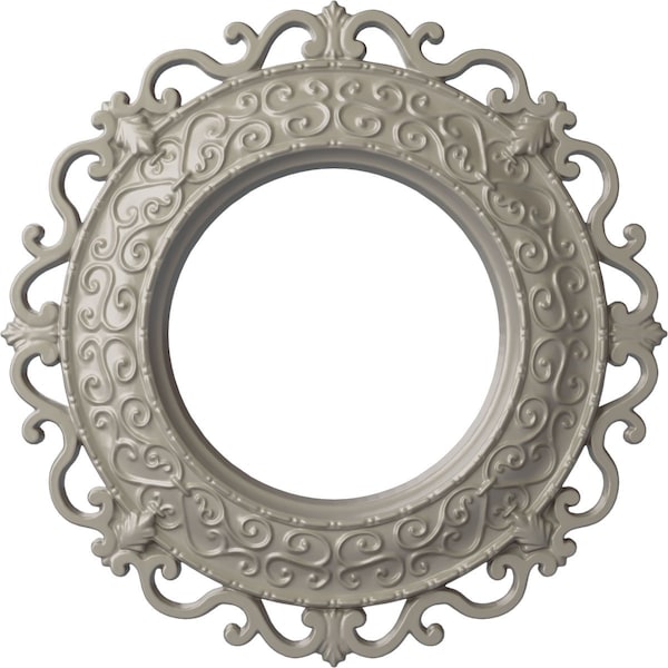 Ekena Millwork Orrington Ceiling Medallion (Canopies up to 6 5/8"), 13 1/4"OD x 6 5/8"ID x 1 1/8"P, Pearl White CM13ORPWS - main